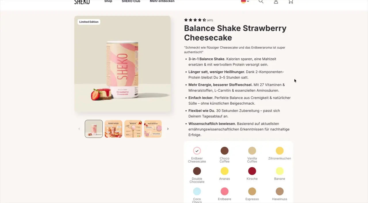 Sheko — Flavour selection and a metaobject-driven ingredients explorer