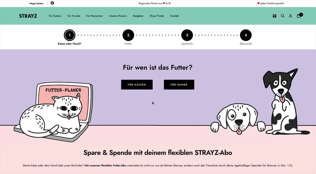 Strayz — Subscription bundle builder